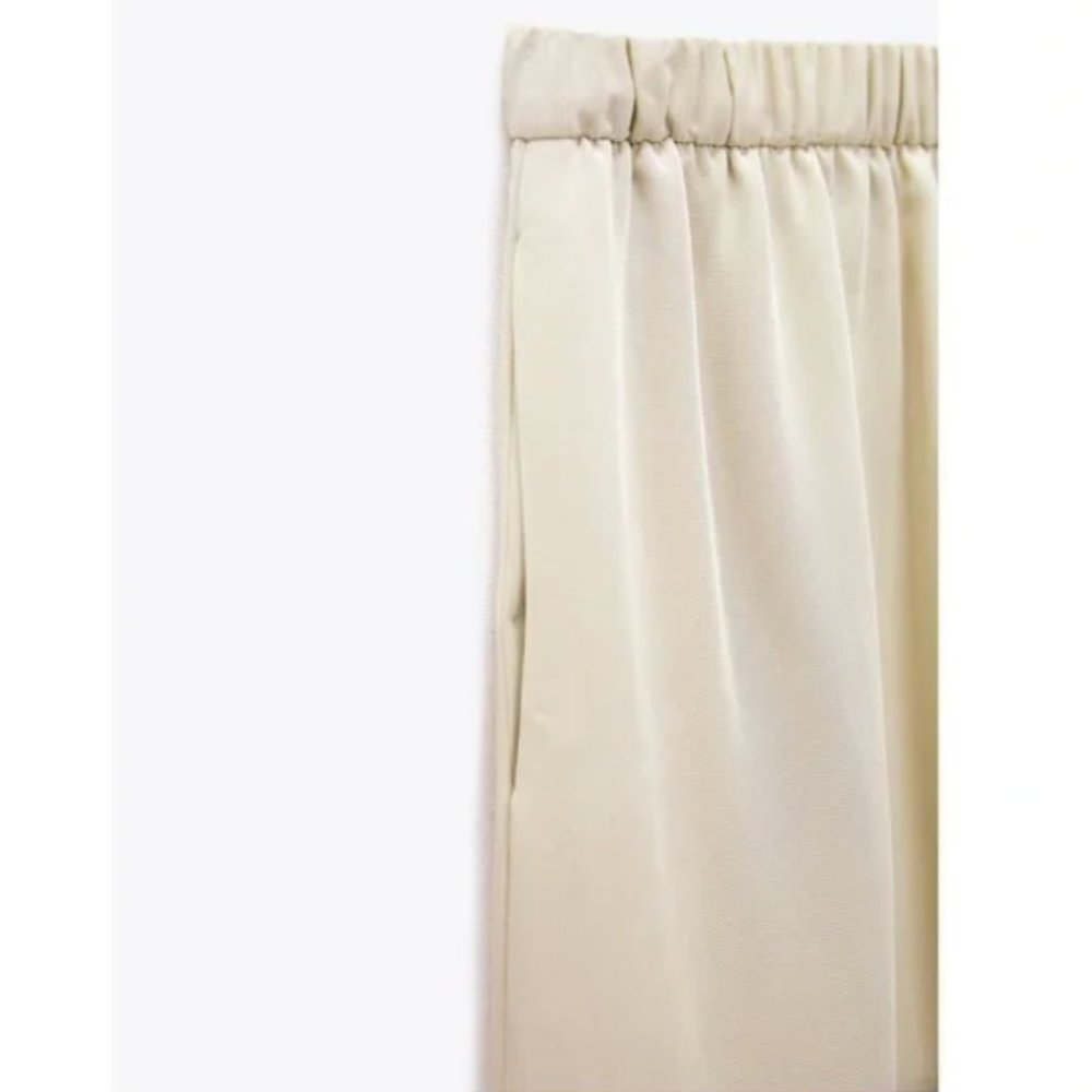 NWT Zara fluid pants beige - Picture 4 of 7